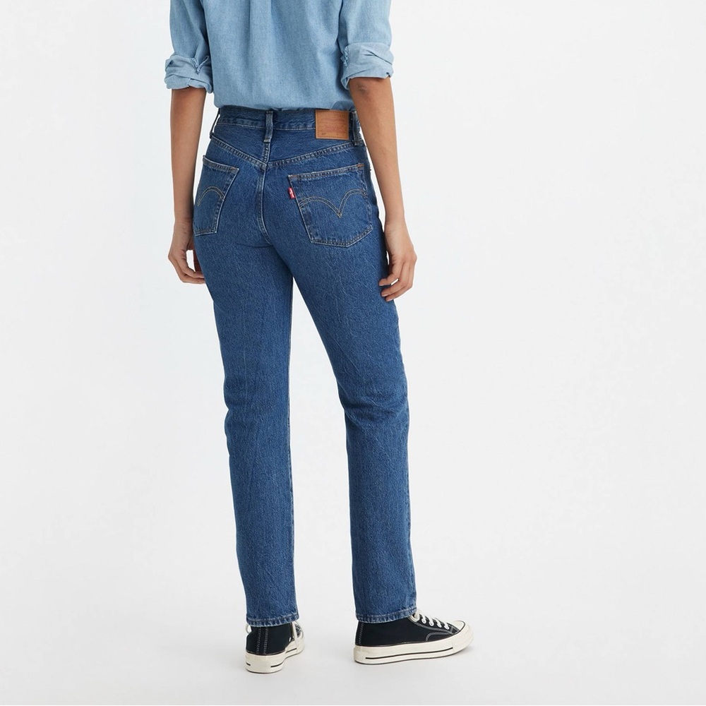 LEVIS 501 regular fit high waisted jeans